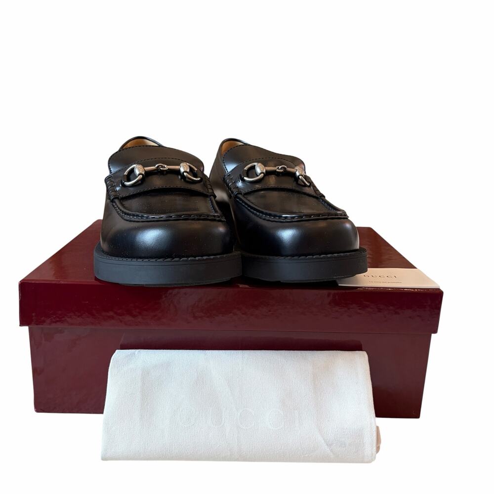 Gucci Mens Horsebit Leather Loafers 794202 Black Size 11.5 US 12 NEW - Picture 6 of 16
